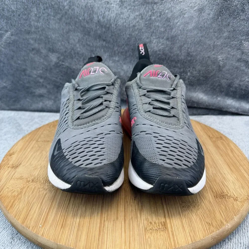 Nike Air Max 270 Shoes Boys Size 5Y Gray Pink Running Sneakers 943345-031
